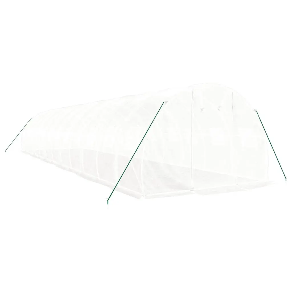 Greenhouse Steel Frame White 12x3x2m Garden Plant House