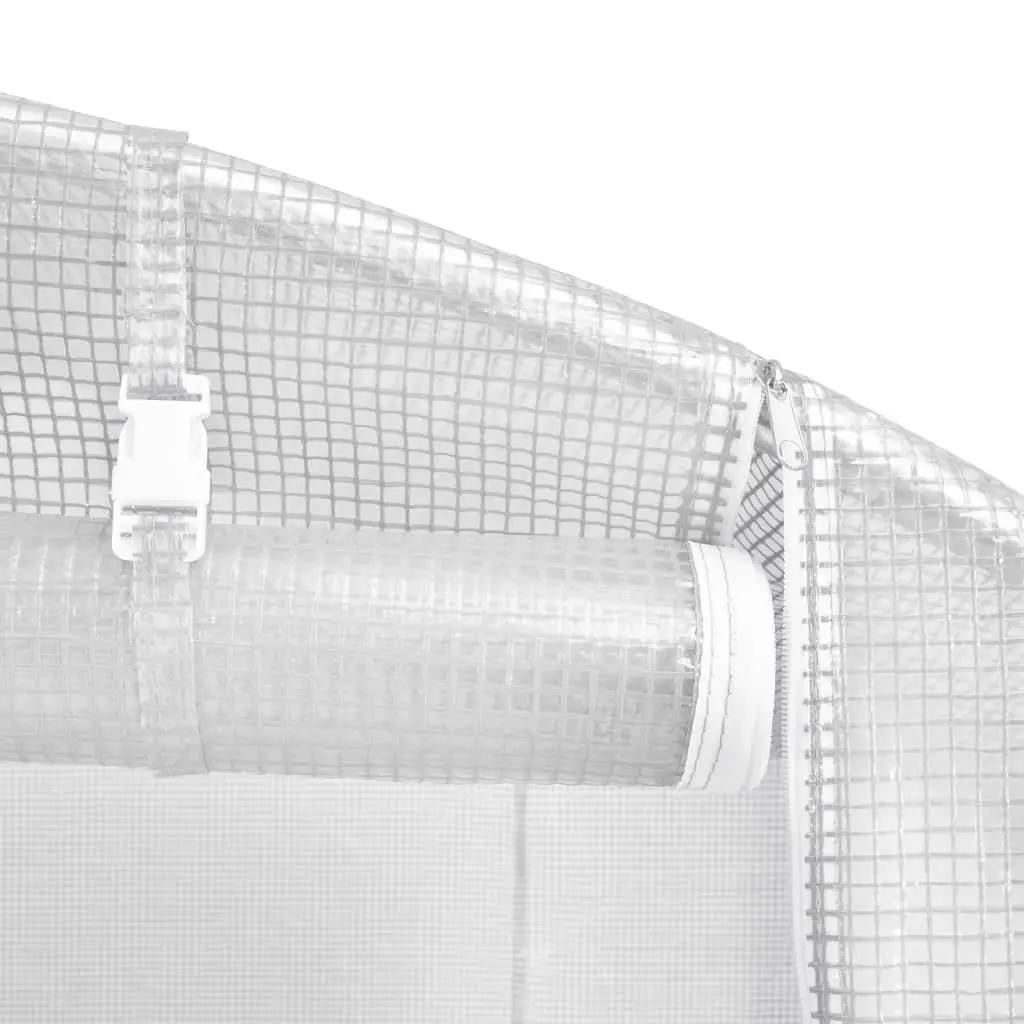 Greenhouse Steel Frame White 12x3x2m Garden Plant House