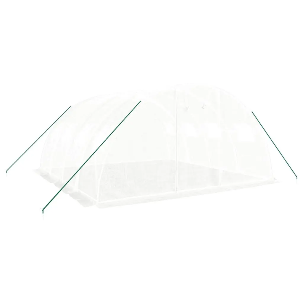 Greenhouse 4x4x2m Steel Frame White PE Cover Garden Plant House