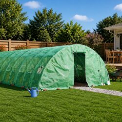 Reliable 40 m² Greenhouse with Roll-Up Door