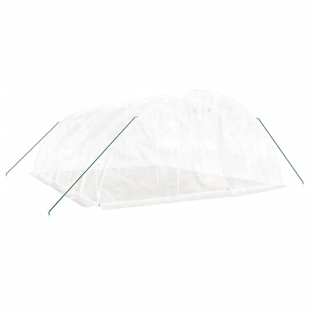 Greenhouse Steel Frame White 30 m² Outdoor Grow Shelter