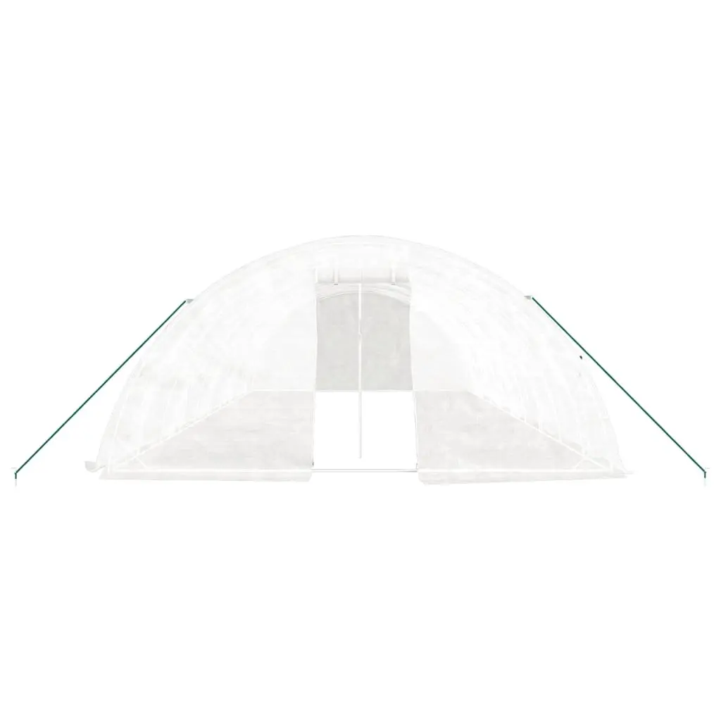 Greenhouse Steel Frame White 10x5x2.3m Garden Plant House Shelter