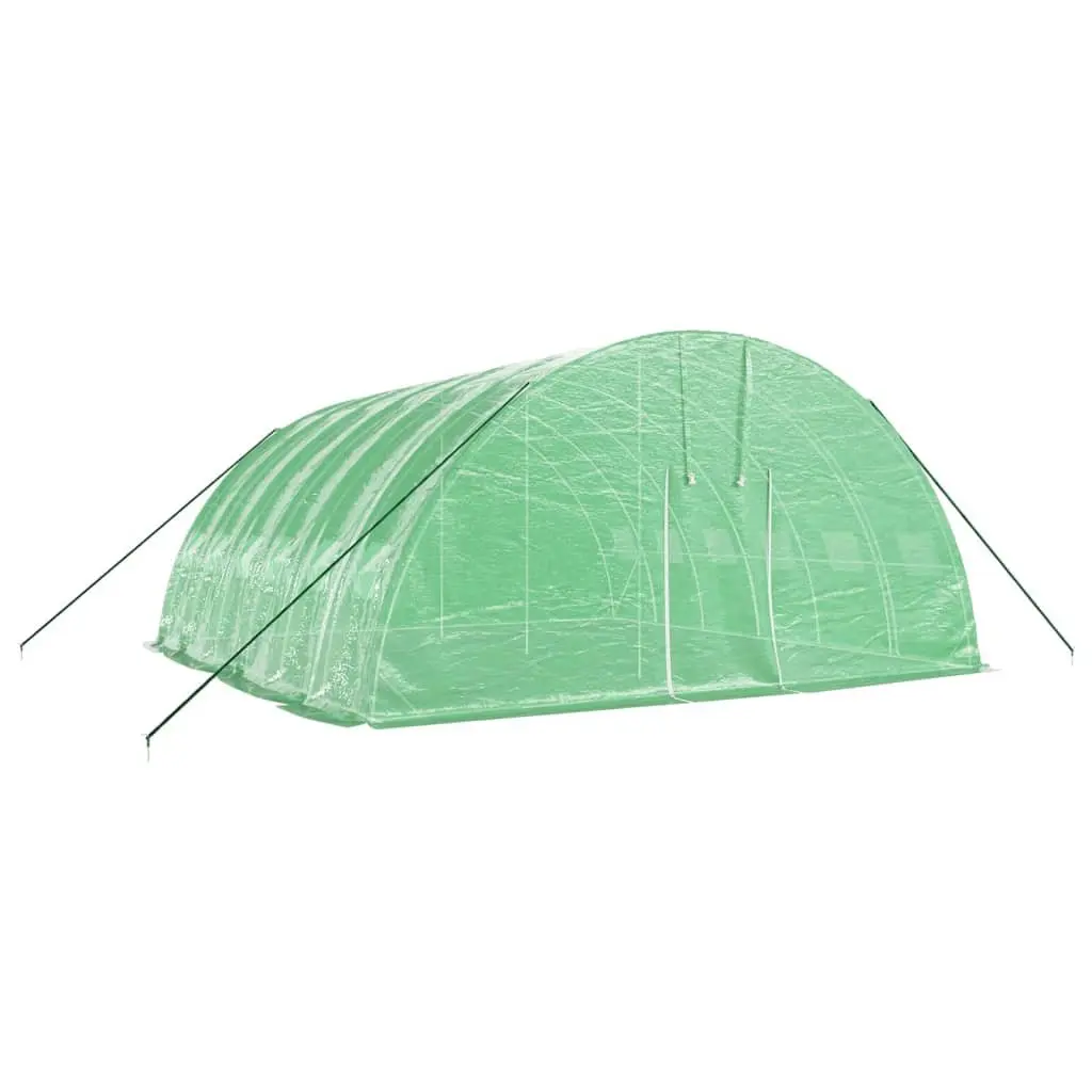 Greenhouse Plant House 36 sqm 6x6x2.85m Green Steel Frame with PE Cover