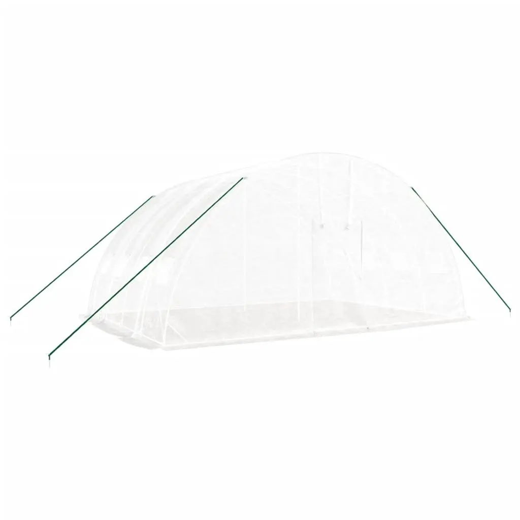 Greenhouse Garden Plant House Shelter 6x4x2.85m White Steel Frame