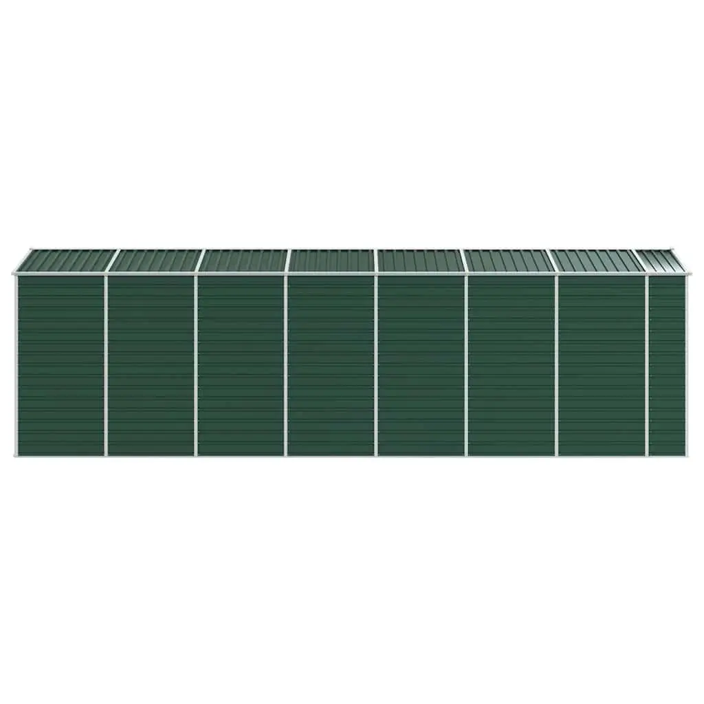 Garden Shed Outdoor Storage 191x640x198 cm Green Galvanised Steel