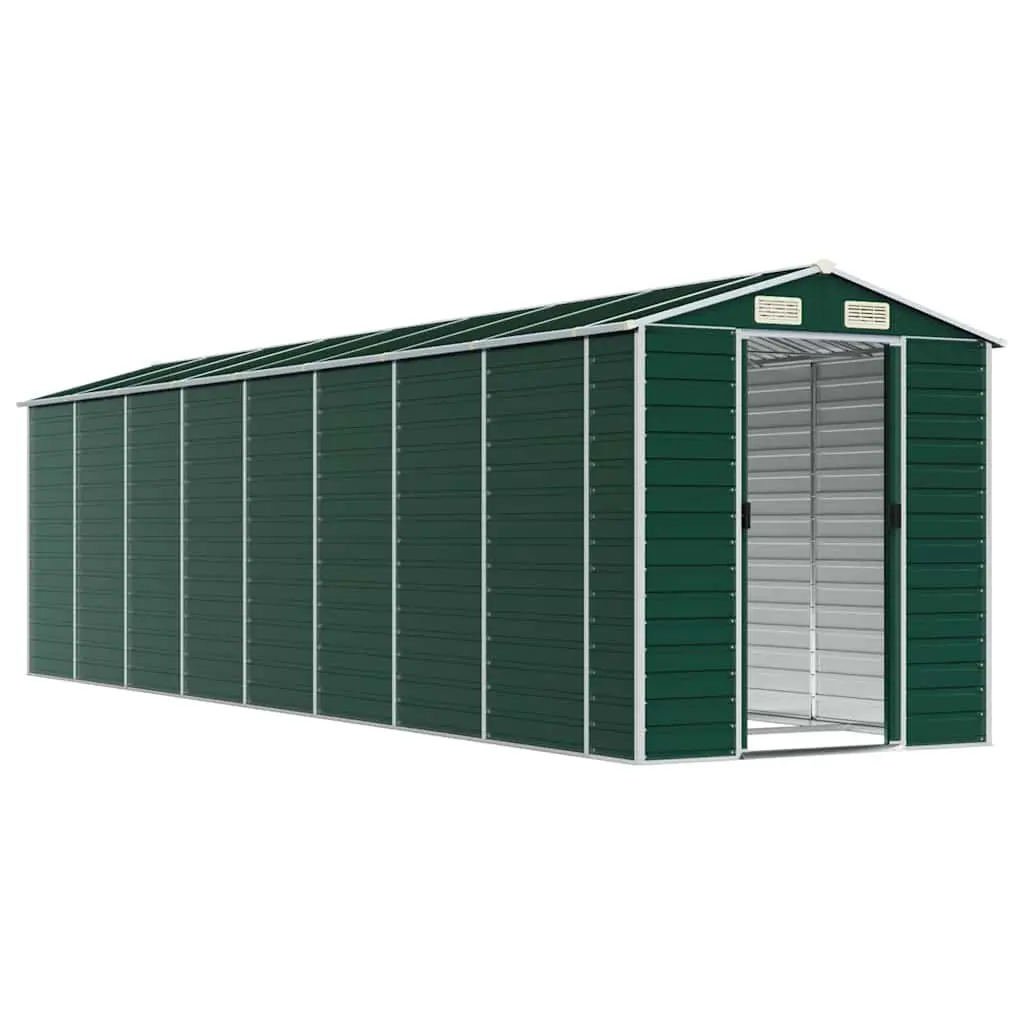 Garden Shed Outdoor Storage Tool House 191x725x198cm Green Galvanised Steel