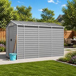 Reliable Galvanised Steel Garden Shed for Storage Solutions