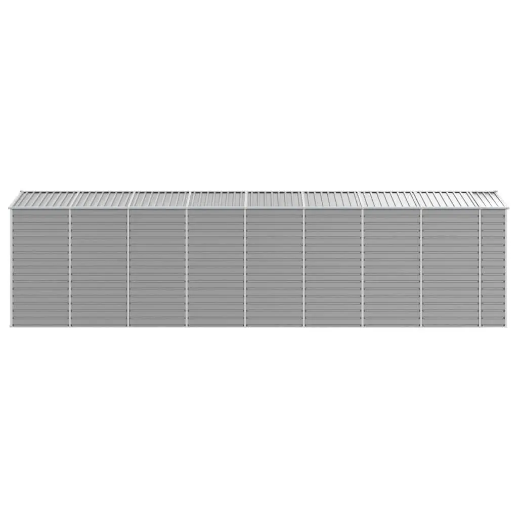 Garden Shed Outdoor Storage Tool House Galvanised Steel Grey 191x725x198 cm