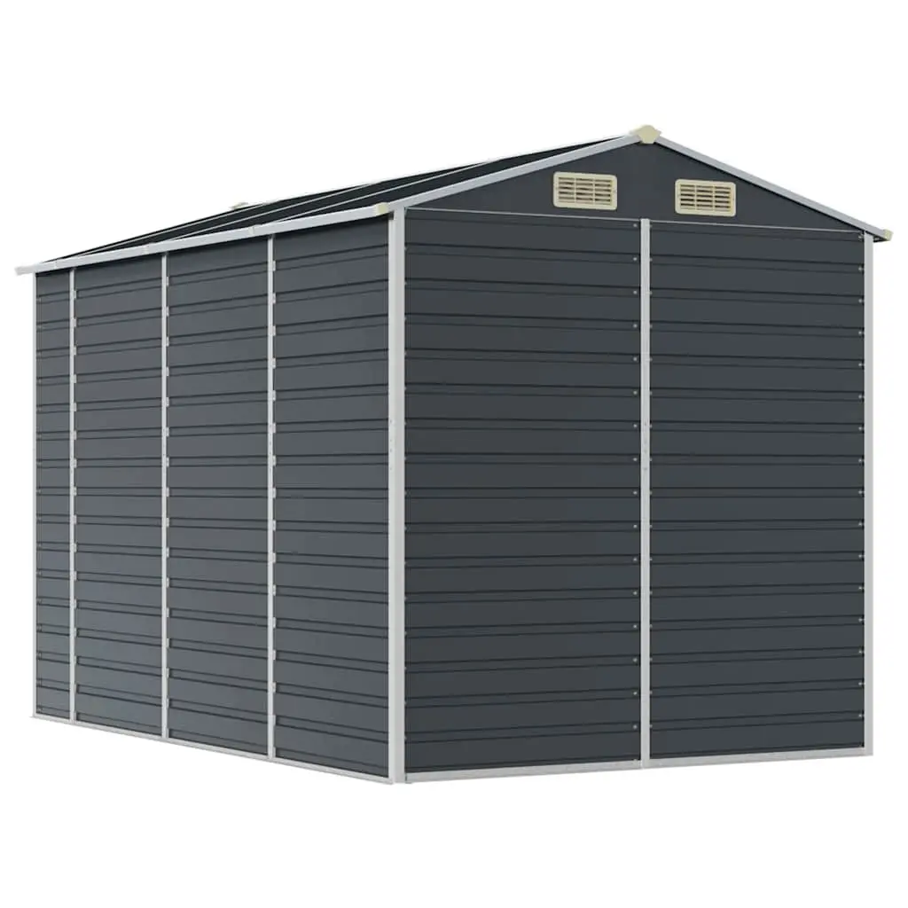 Garden Shed Outdoor Storage 191x300x198 cm Anthracite Galvanised Steel