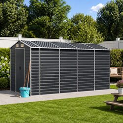 Value-Packed Anthracite Garden Shed with Great Features