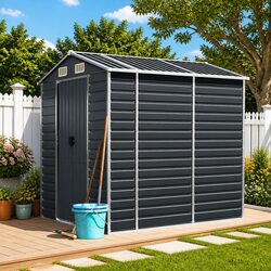 Reliable Anthracite Garden Shed with Ample Storage Space