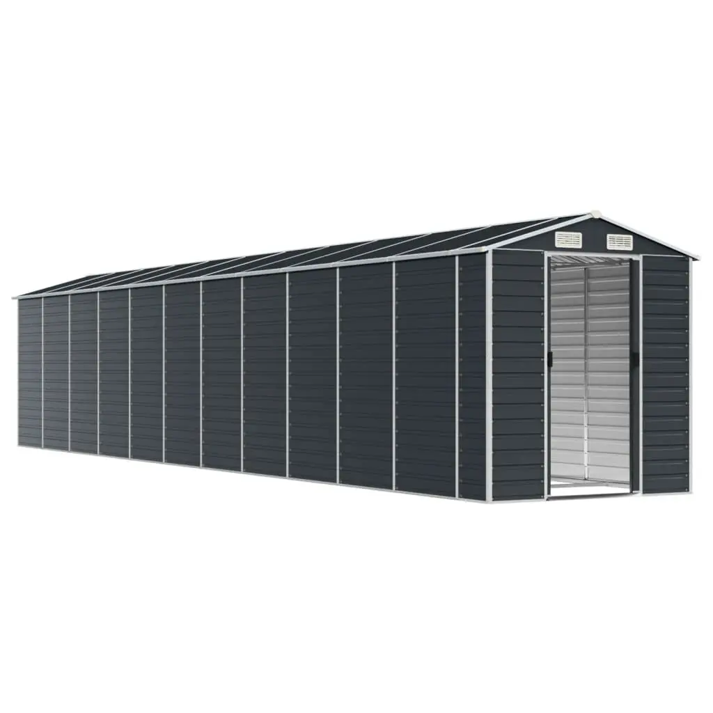 Garden Shed Anthracite Galvanised Steel Outdoor Storage 191x980x198cm
