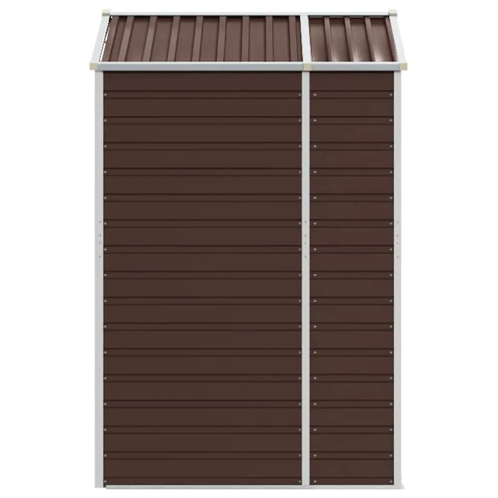 Garden Shed Outdoor Storage 191x130x198 cm Brown Galvanised Steel
