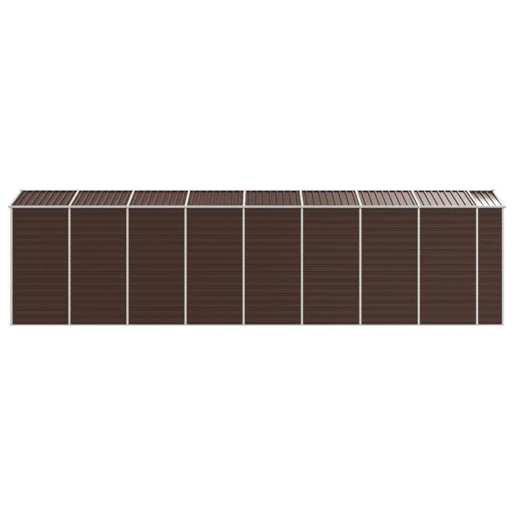 Garden Shed Outdoor Storage Tool House Brown 191x725x198 cm Galvanised Steel