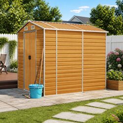 Functional and Reliable Brown Galvanised Steel Garden Shed