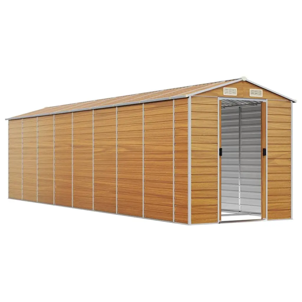 Garden Shed Storage Outdoor Brown Galvanised Steel Tool House 191L x 198W x 725H cm