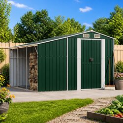 Reliable Green Garden Shed Built for Practical Use