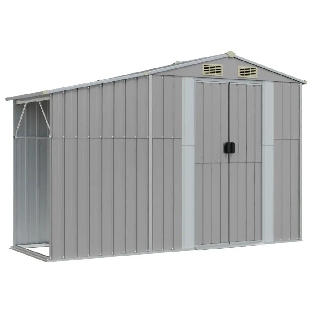 Grey Garden Shed with Ample Storage Space