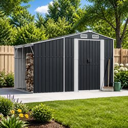 Reliable Anthracite Garden Shed for Tool Storage