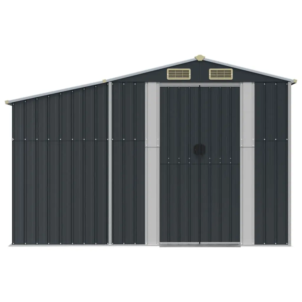 Garden Shed Outdoor Storage 277x192.5x179cm Galvanised Steel Anthracite