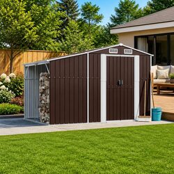 Reliable Brown Metal Garden Shed for Your Needs