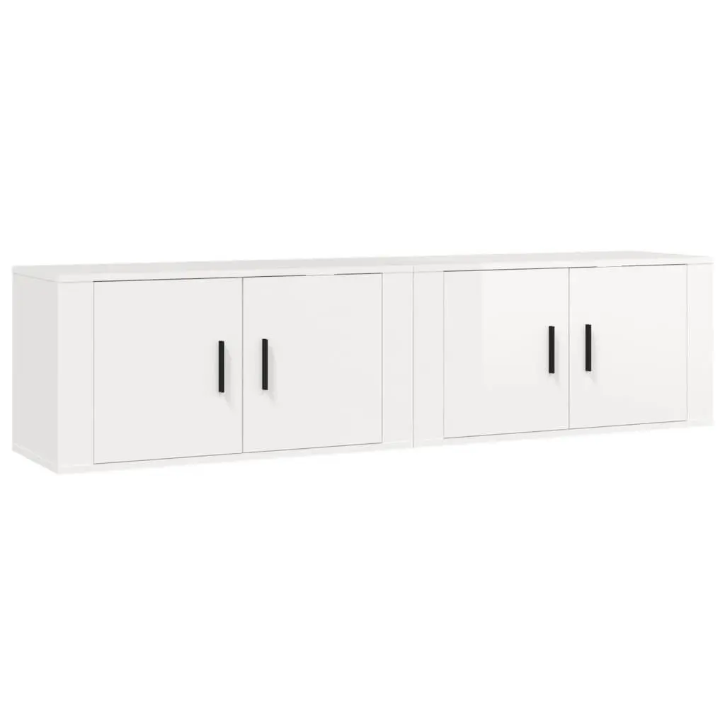 Wall-mounted TV Cabinets 2 pcs in White