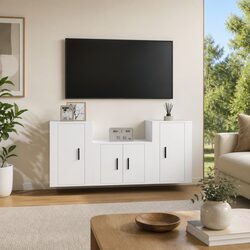 Reassuringly Practical 3-Piece TV Cabinet Storage Set