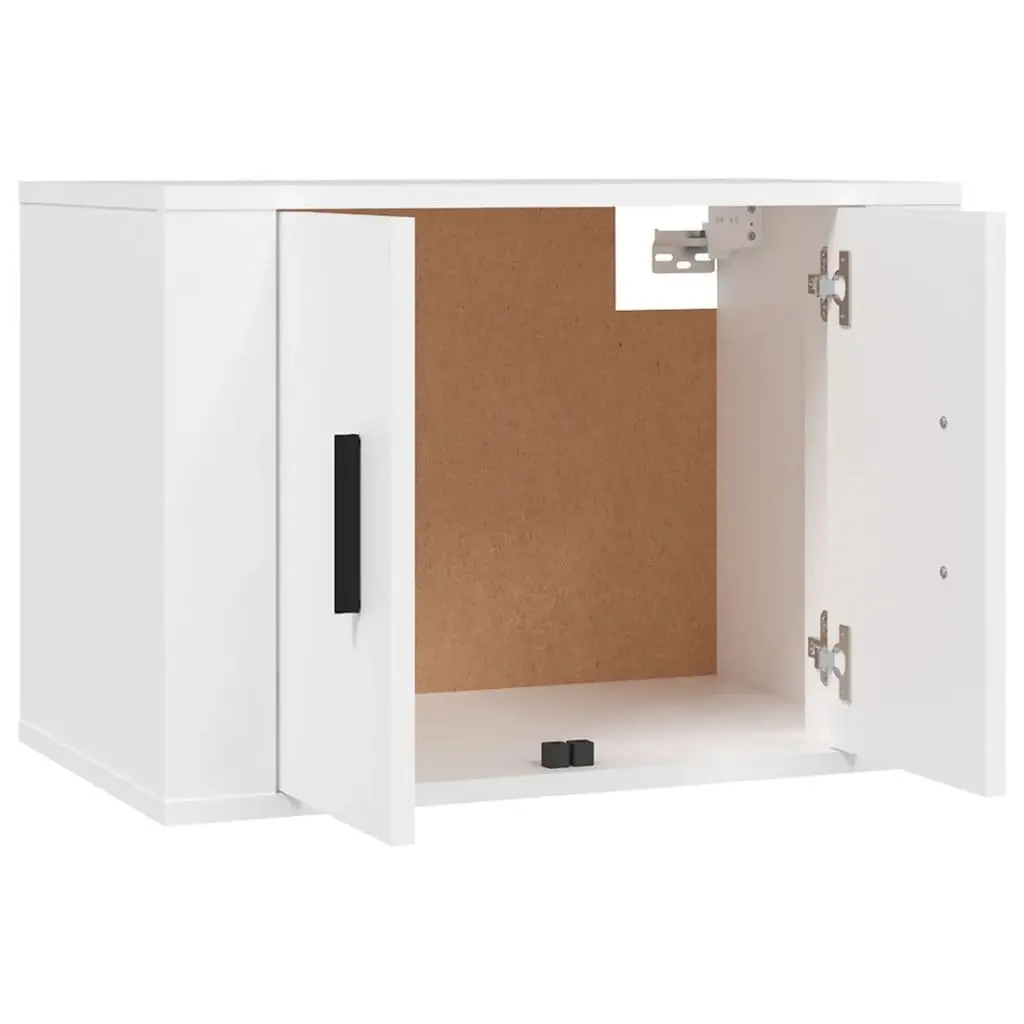 3 Piece TV Cabinet Set Wall-Mounted Media Storage Engineered Wood White