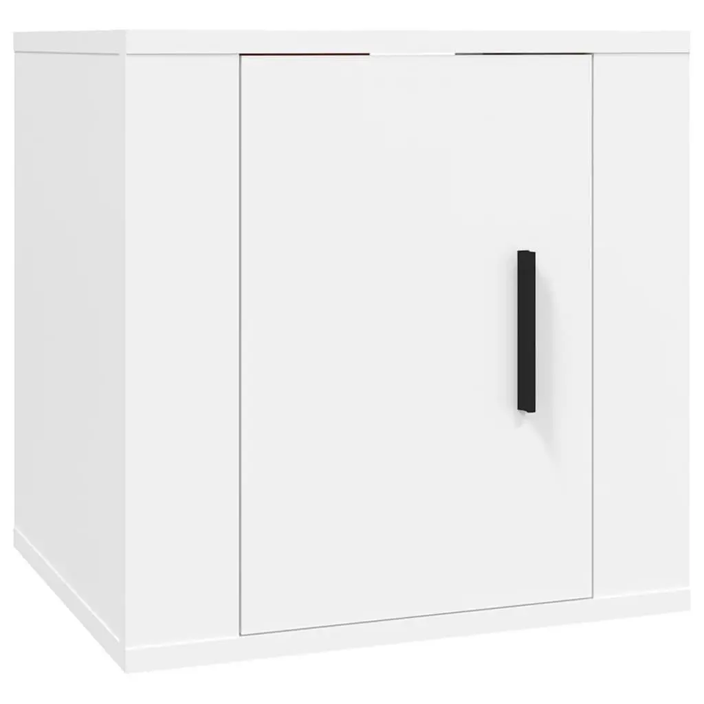 3 Piece TV Cabinet Set Wall-Mounted Media Storage Engineered Wood White