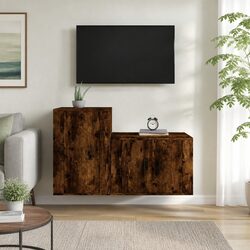 Reliable Wall-Mounted TV Cabinet Set with Ample Storage