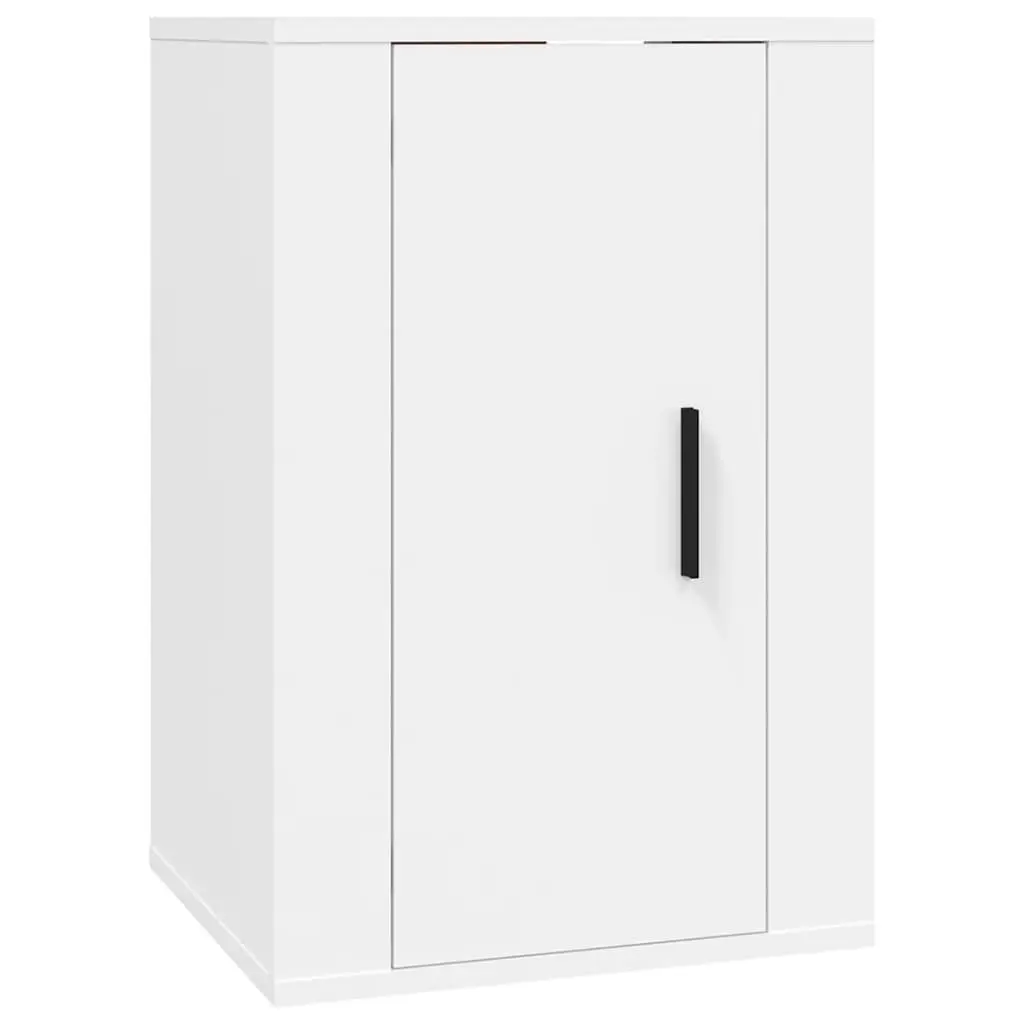 3 Piece White TV Cabinet Set with Ample Storage