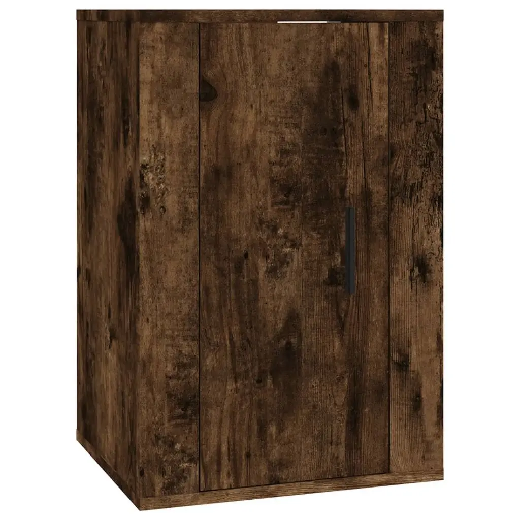 Wall Mounted TV Cabinet Set 3 Piece Storage Engineered Wood Brown