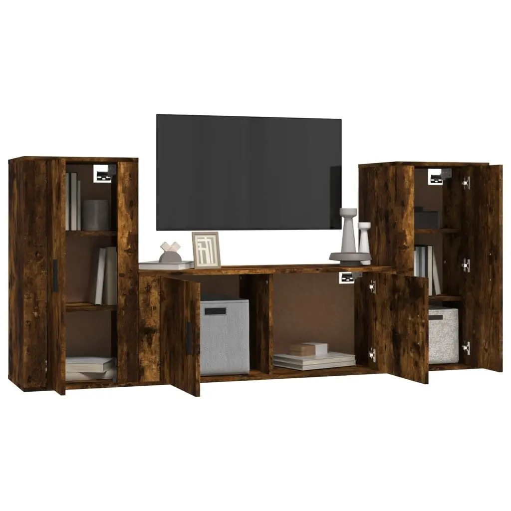 Wall-Mounted TV Cabinet Set