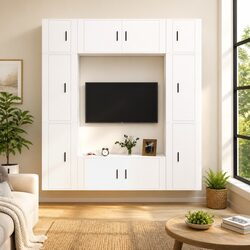 Reliable 8-Piece TV Cabinet Set for Your Living Room