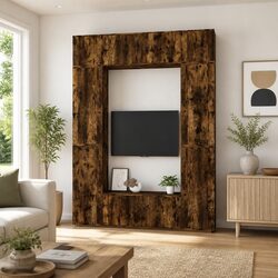 Value-Driven Wall-Mounted TV Cabinet Set - 8 Pieces