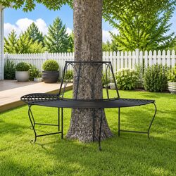 Comforting Half Round Tree Bench for Relaxation 159cm
