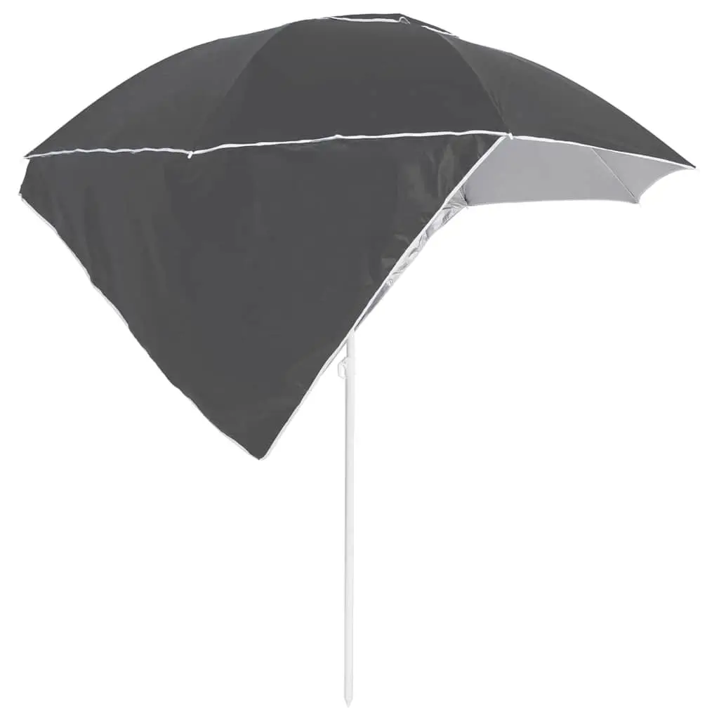 Beach Parasol Outdoor Sun Shelter 215cm Anthracite