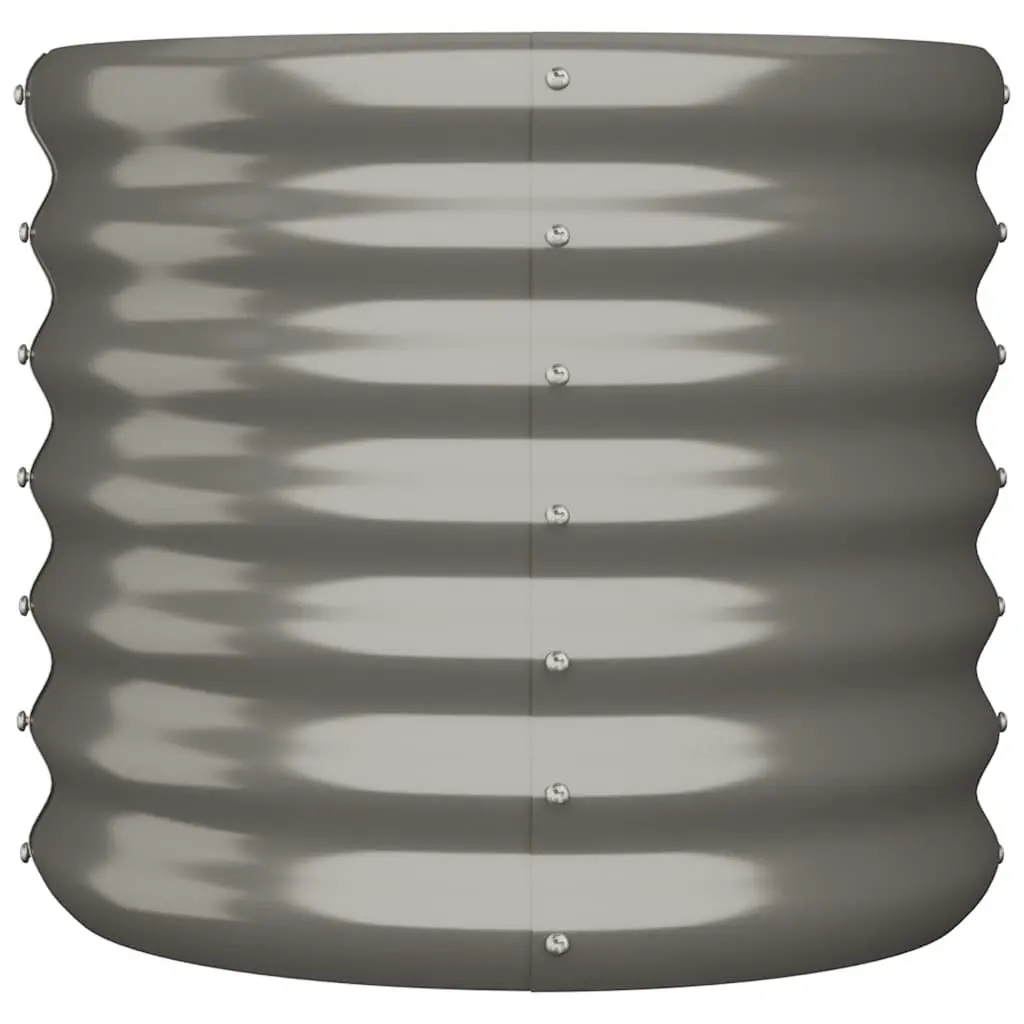 Garden Planter Raised Bed Outdoor Grey 40x40x36cm