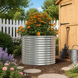 Reliable Galvanised Steel Outdoor Flower Pot Container