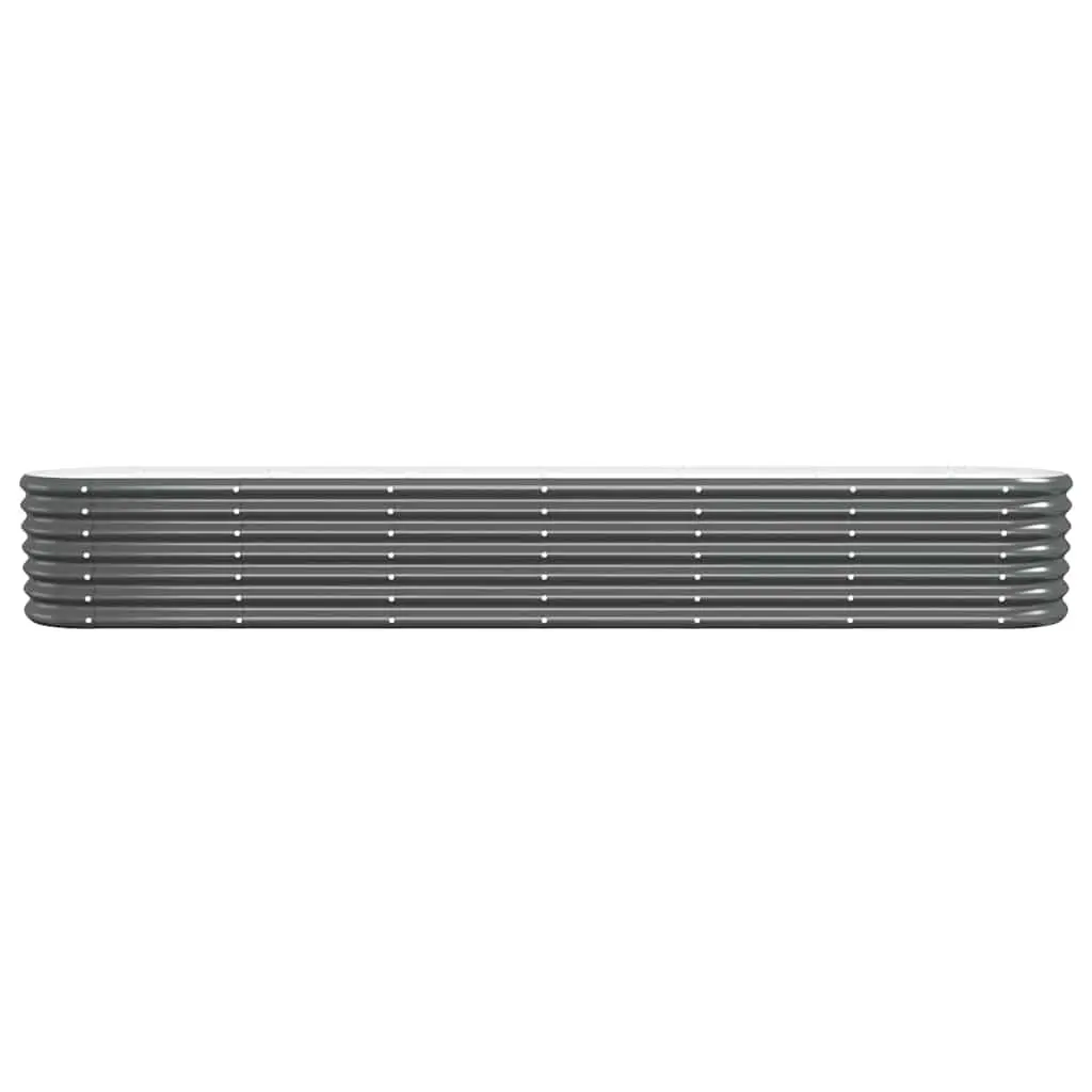 Raised Garden Bed Planter Box Outdoor Vegetables Flowers Herbs 260 x 40 x 36 cm Anthracite Steel