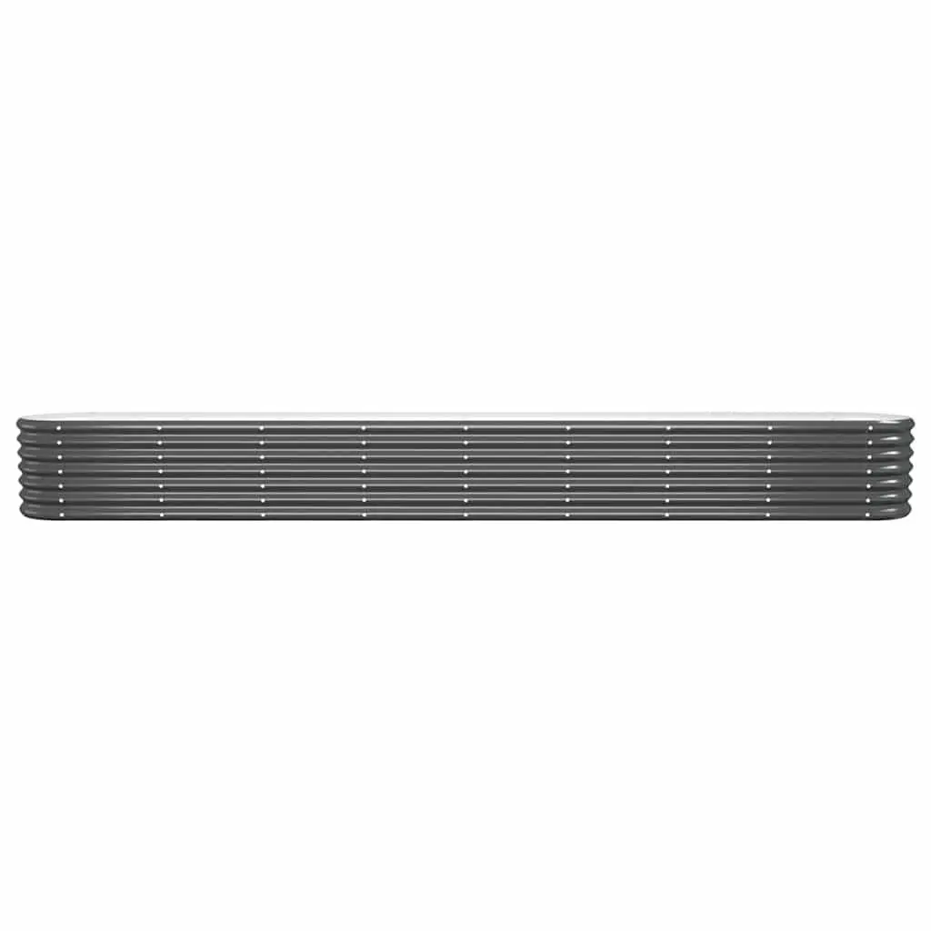 Raised Garden Bed Planter Box Outdoor 332x40x36cm Anthracite Galvanised Steel