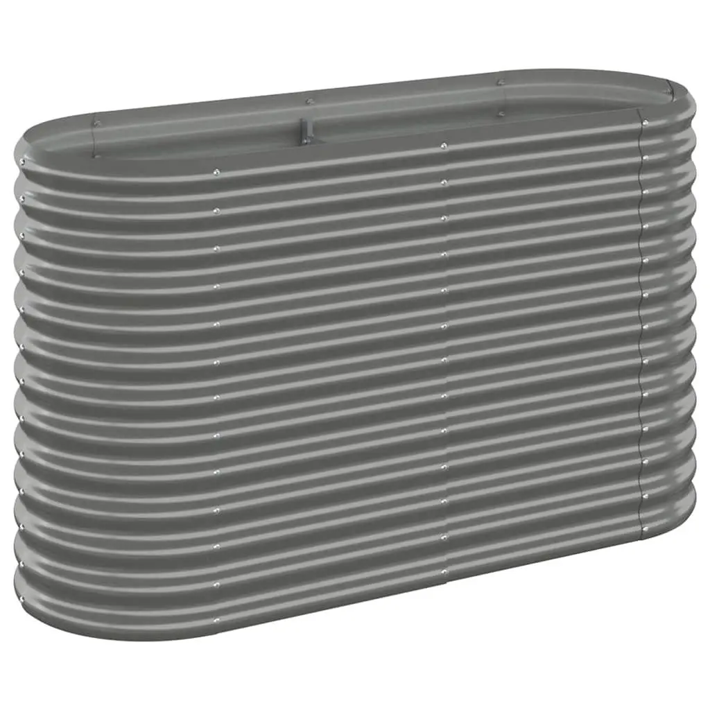 Garden Raised Bed Planter Box Outdoor Grey 114x40x68cm