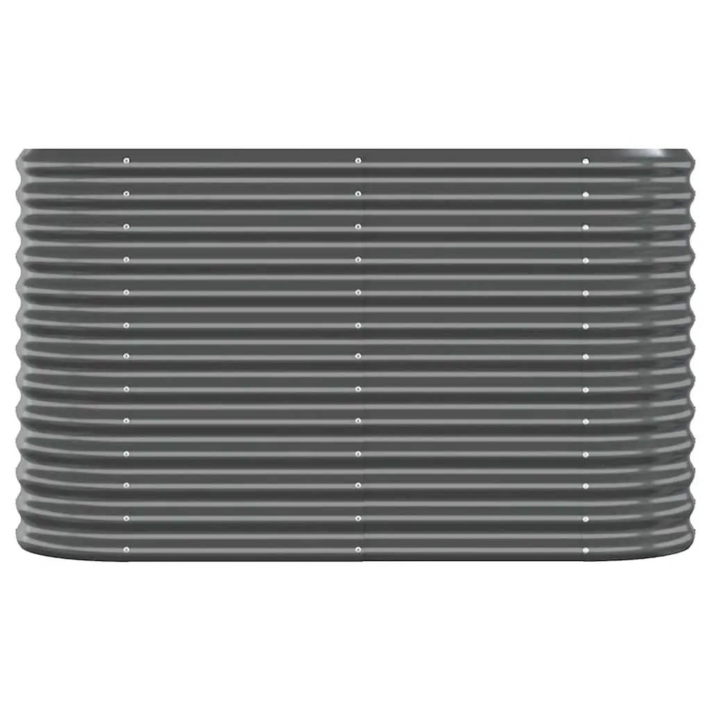 Raised Garden Bed Planter Box Outdoor Use 114 x 40 x 68 cm Anthracite Steel Frame