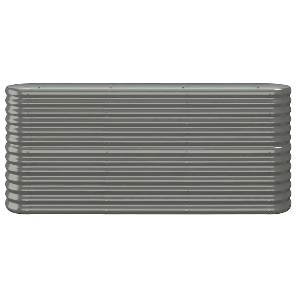Galvanised Steel Raised Bed Planter Box Outdoor Vegetable Flower 152 x 40 x 68 cm Grey