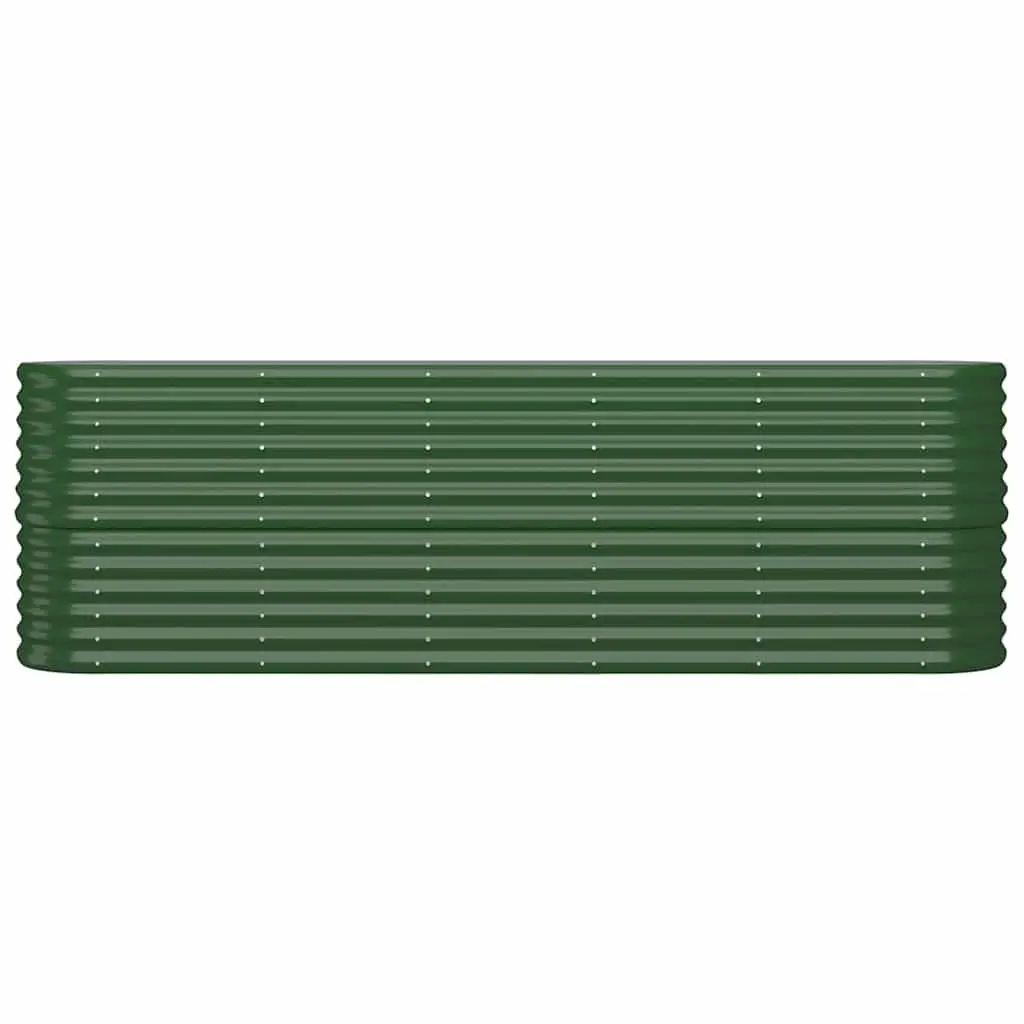 Garden Raised Bed Planter Box Outdoor Vegetable Flower Herb 224 x 40 x 68 cm Green Galvanised Steel