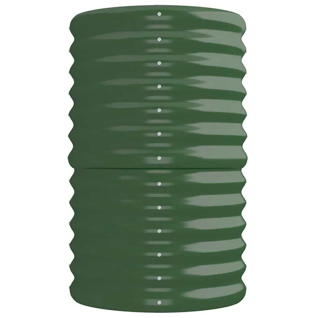Garden Raised Bed Planter Box Outdoor Vegetable Flower Herb 224 x 40 x 68 cm Green Galvanised Steel