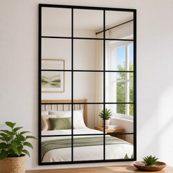 Practical 4-Piece Black Mirror Set for Home Décor