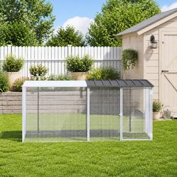 Warm and Safe Chicken Cage - Anthracite 203x98x90 cm