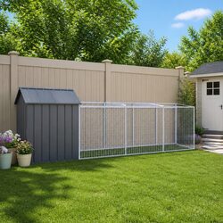 Secure and Comfortable Anthracite Pet Shelter