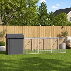 Reliable Dog House with Extended Run for Comfort